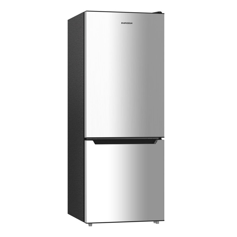 BANGSON 7.1 Cu.Ft, 2 Doors Apartment Size Fridge with Bottom Freezer, Silver