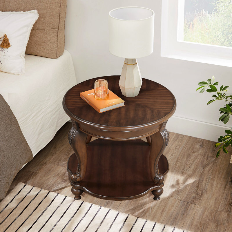 Cherry Wood Coloured Living Room Coffee Table Three Piece Set | Tea Table+double-sided Table Combination, Suitable For Small Spaces Such As Offices, Living Rooms, Apartments, Etc., Easy To Assemble