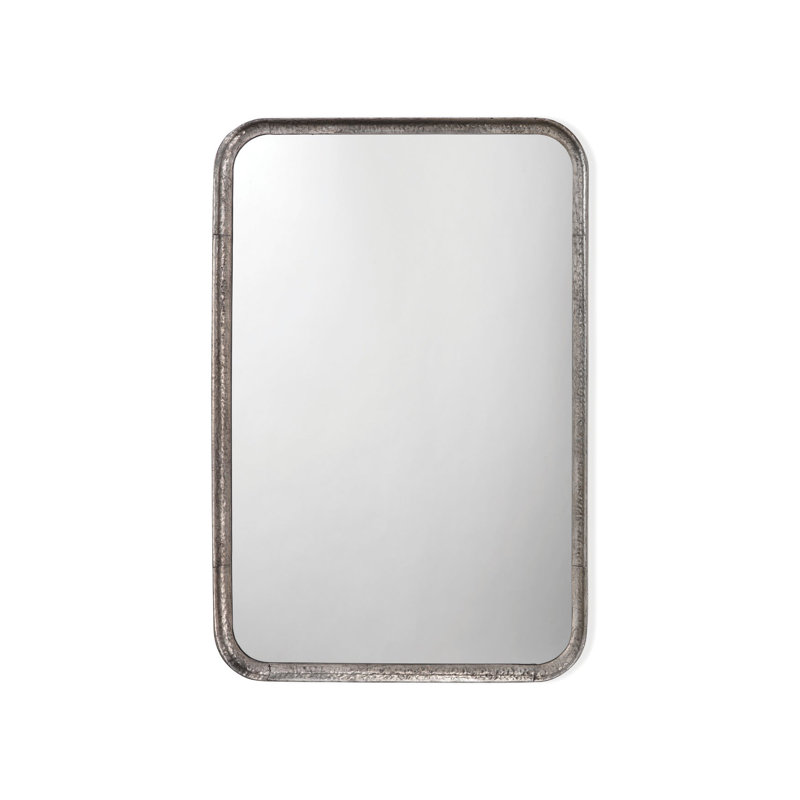 Principle Metal Wall Mirror, Silver