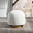 Fully Assembled Round Soft Teddy Fabric Upholstered Ottoman-1998125929