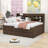 Full Size Wooden Daybed with Built-in Bookshelves, Storage Drawers, Twin Trundle-28421646