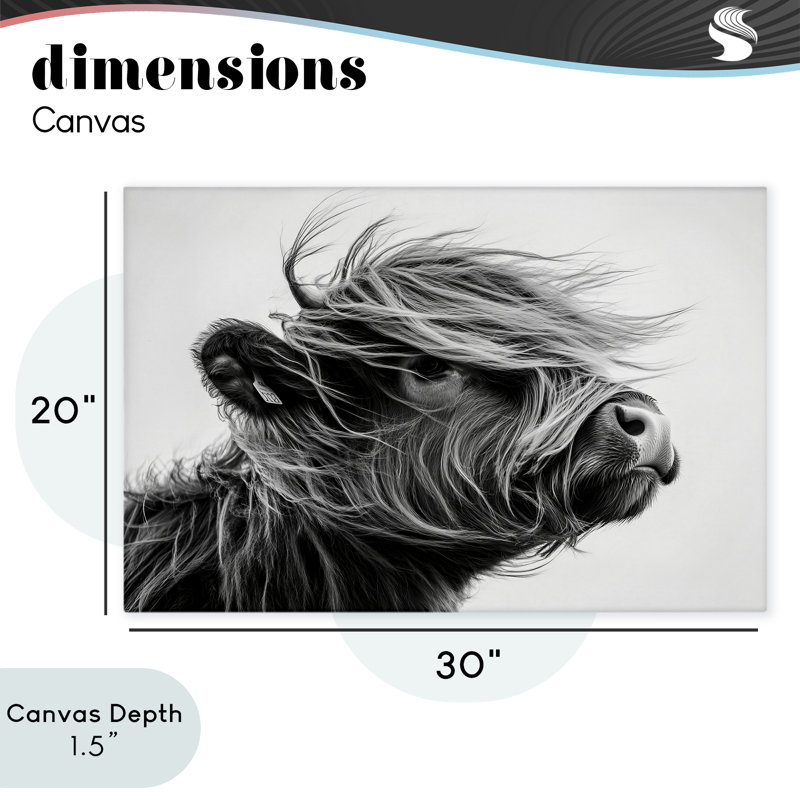 «Handsome Highland Portrait Canvas» par Tina LeCour, H 20 po x l 30 po
