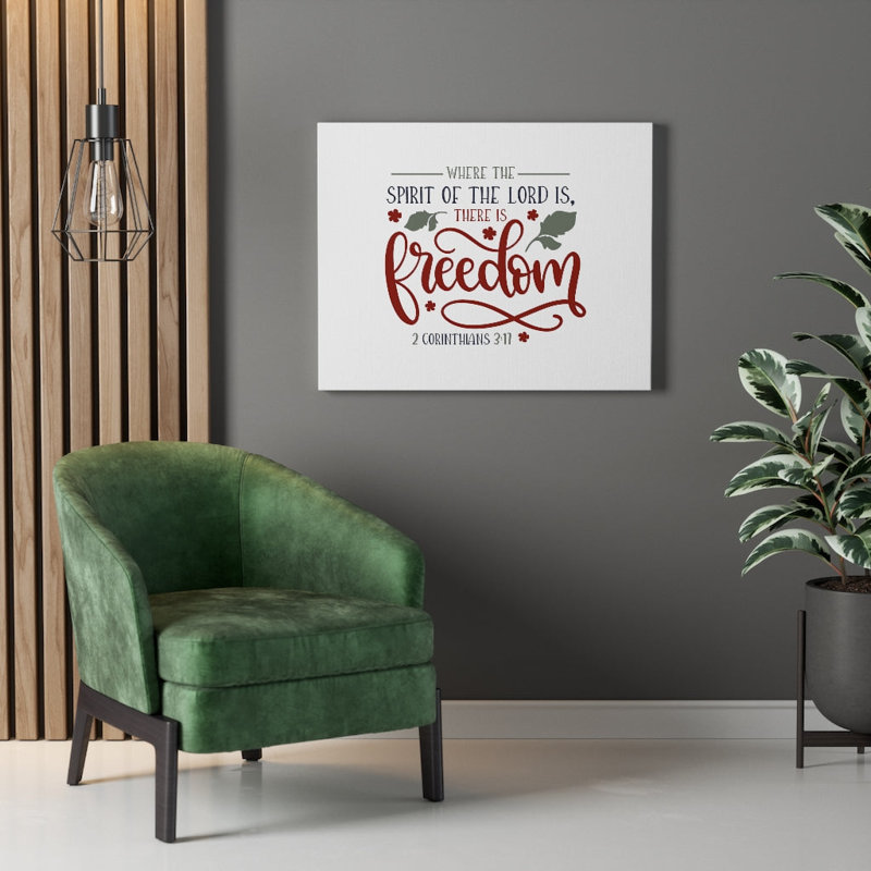 Spirit Of The Lord 2 Corinthians 3:17 - Wrapped Canvas Print, 28cm H x 36cm W