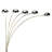 84" Tall Metal Floor Lamp With 5 Adjustable Arch Arms-17025999
