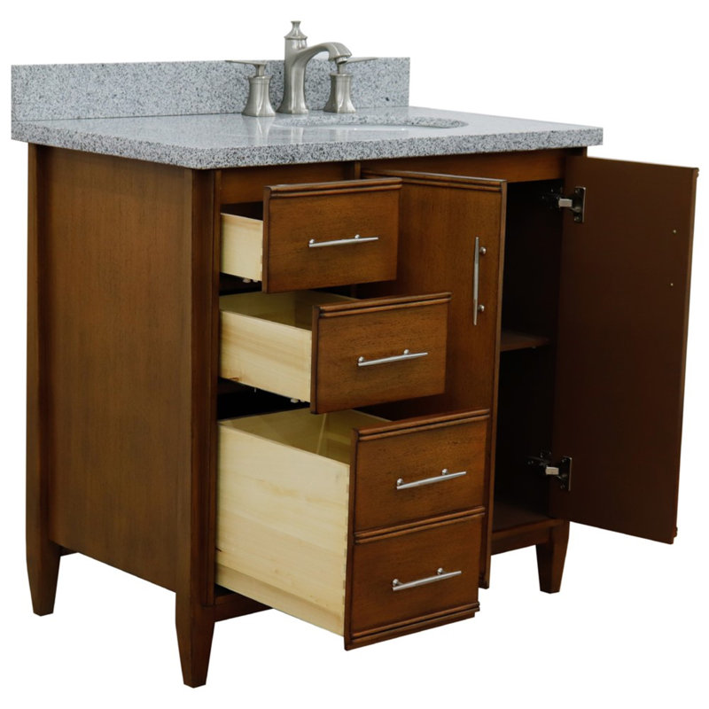 Ensemble de meuble-lavabo simple 37 po, gris