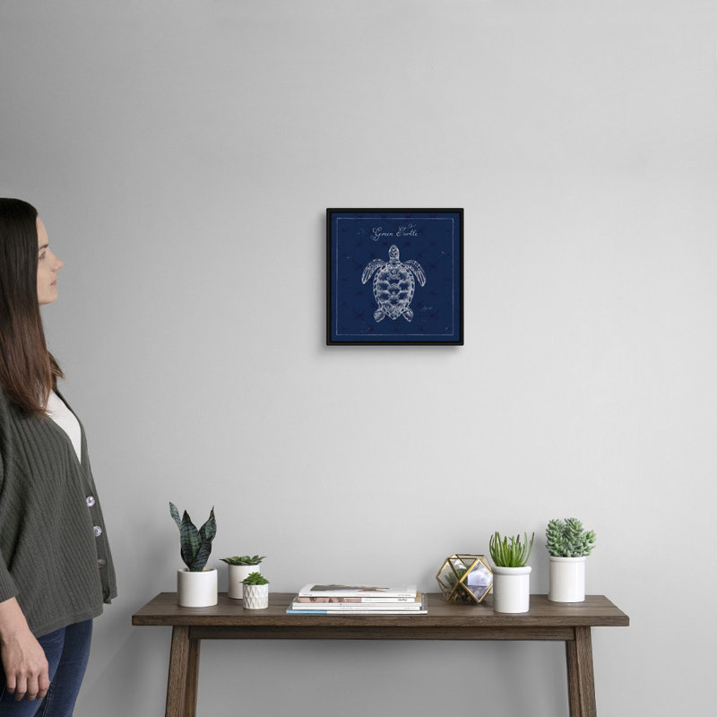 «Underwater Life», art mural sur toile, H 14 po x l 14 po x P 2 po, Cadre noir