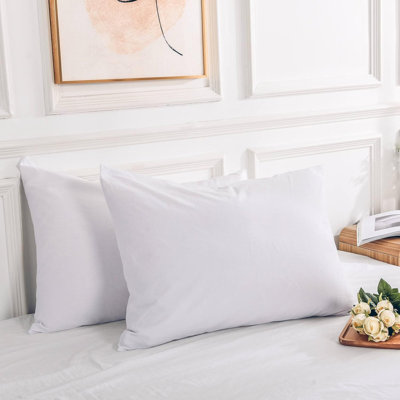 NEXHOME PRO 100% Organic Cotton Queen Pillowcases Set of 2, Envelope Closure Linen Feel Textured Natural, Soft and Durable, Premium Cooling Pillow Cases for Bed (20x30 inch, White)