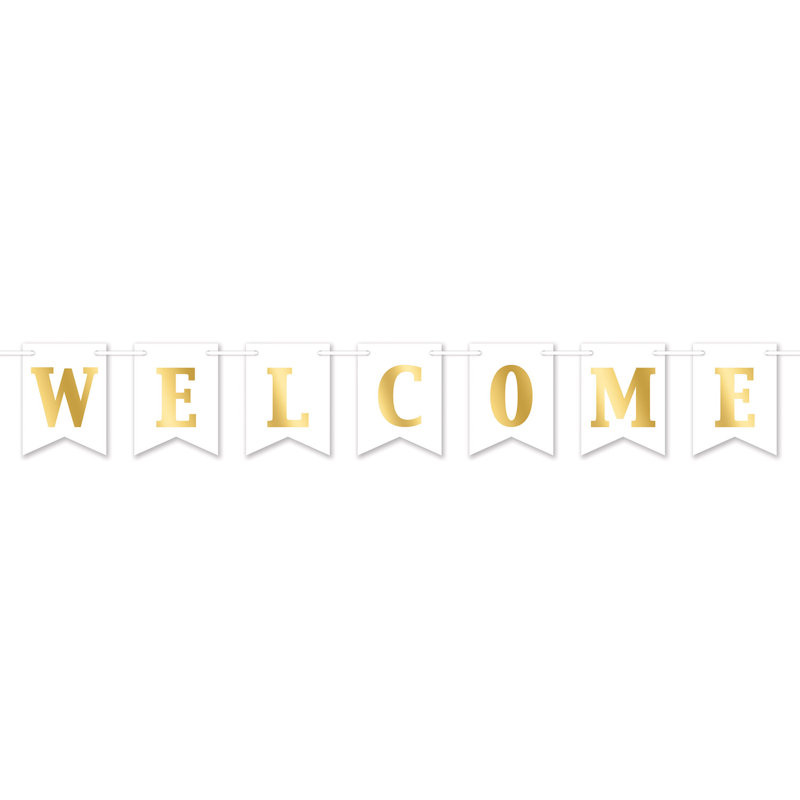 Foil Welcome Streamer - 6" x 6' - Pack of 12