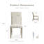 Ensemble de table de salle à manger extensible 7 pièces avec chaises rembourrées Bartel