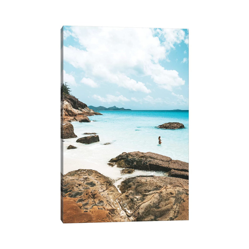 Bikini Girl In Ocean by - Wrapped Canvas, 66.04 cm H x 45.72 cm W