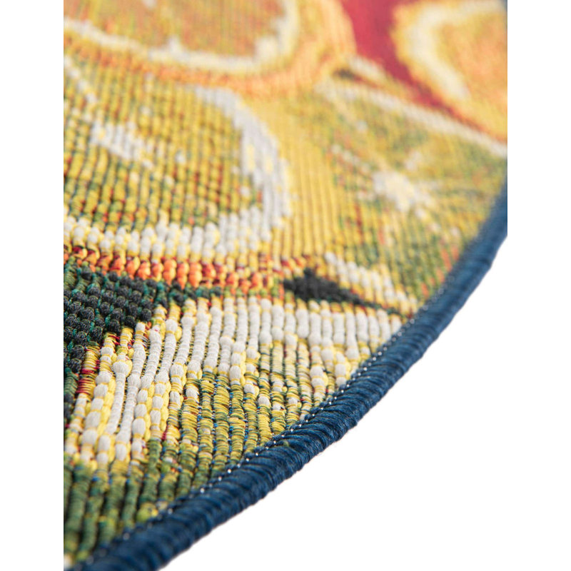 Tapis d'extérieur intérieur / extérieur Coastal, Rond 6 pi 1 po