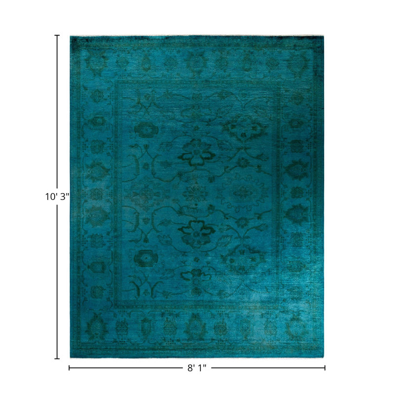 Tapis bleu sarcelle 10 pi 3 po x 8 pi 1 po Cummington