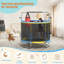 Trampoline multifonctionnel pour enfants | Transat intérieur 60 "| Cadre en acier haute résistance | Capacité de 500 lb | Enclos de sécurité jaune et noir avec hamac, panier de basketball et sac de boxe-120339086