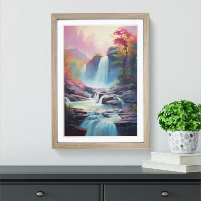 Waterfall Impressionism - Framed Print