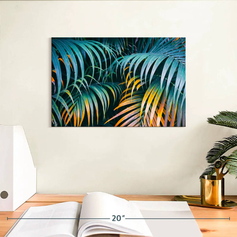 Feuilles de palmier Harnek Green Jungle, H 8 po x l 12 po