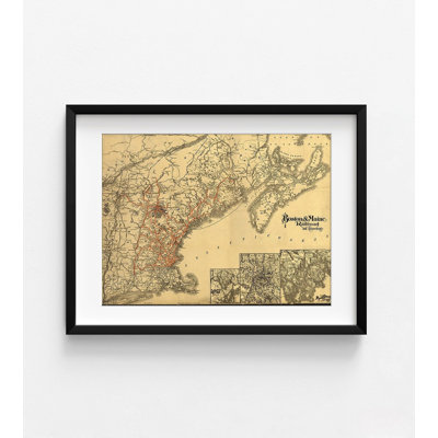 Lakki Boston and Maine 1898, Maine Historical Maps, Old Historical City, Antique North America Atlas Maps, Boston House Decor, Antique Boston Map