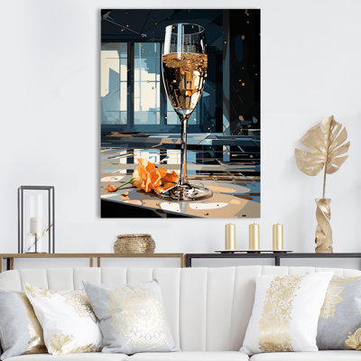 Gold Champagne Bubbles - Champagne Wall Art