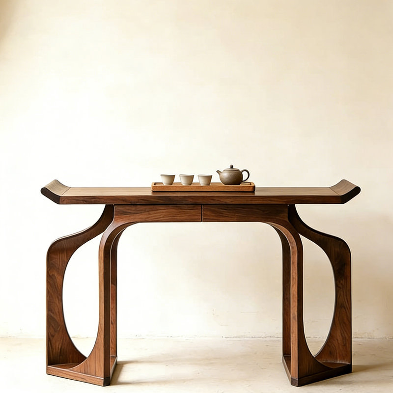Console de style chinois simple, H 35,4 po x l 55,1 po x P 15,7 po