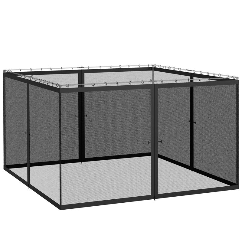 Paroi latérale Outsunny, écran, H 81,5 po x l 142,5 po x P 142,5 po