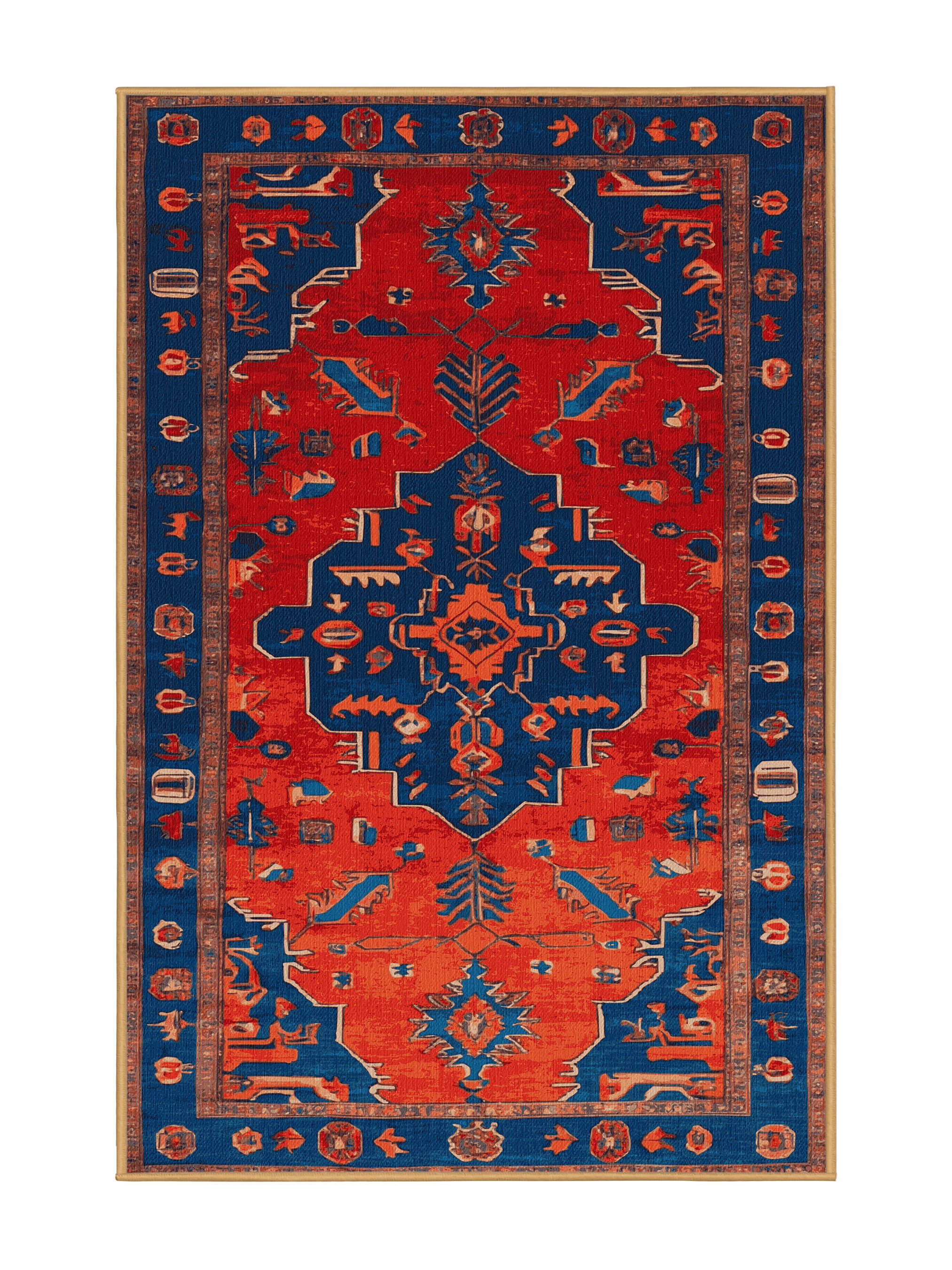 Fleur De Lis Living Machine Washable Tabriz Red Area Rug | Wayfair