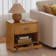 Reeder 2-Drawer Modern Nightstand with Secret Hidden Compartment and Built-in Outlets