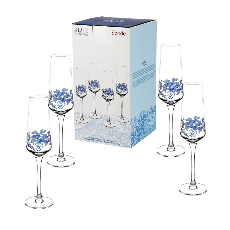 Flûte à champagne italienne Spode Blue S / 4 8 oz