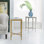 Modern History Glass End Table