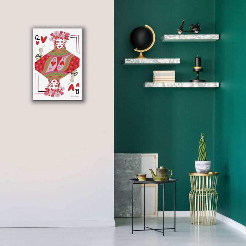  «Queen of Hearts» par Farida Zaman, art mural sur toile, 18 po x 26 po