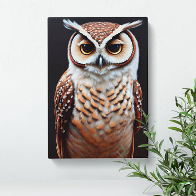 Owl Portrait No.5 - Wrapped Canvas