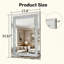 Grand miroir suspendu en cristal Crystal Diamond
