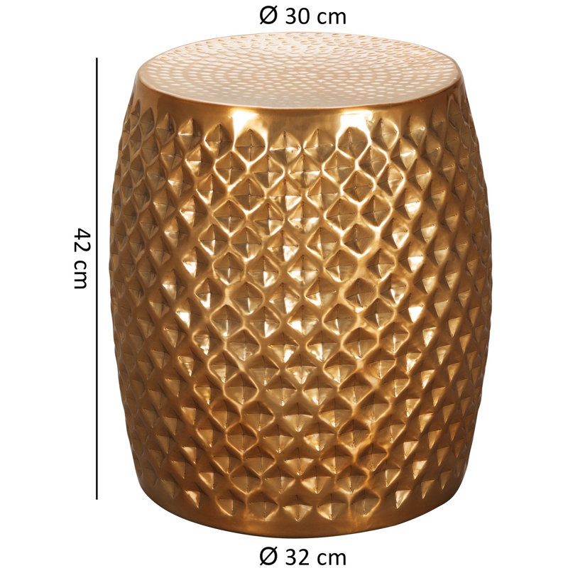 Coen End Table, Gold
