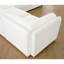 Élégant canapé en chenille blanc à 2 places avec 2 sièges de rangement pour repose-pieds, dossier cylindrique et accoudoirs, causeuse moderne en tissu avec espace de rangement caché-278586957