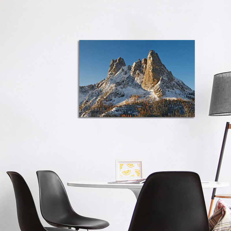 USA, Washington State. Liberty Bell Mountain in winter sunrise. 1 Piece Wrapped Canvas Wall Art