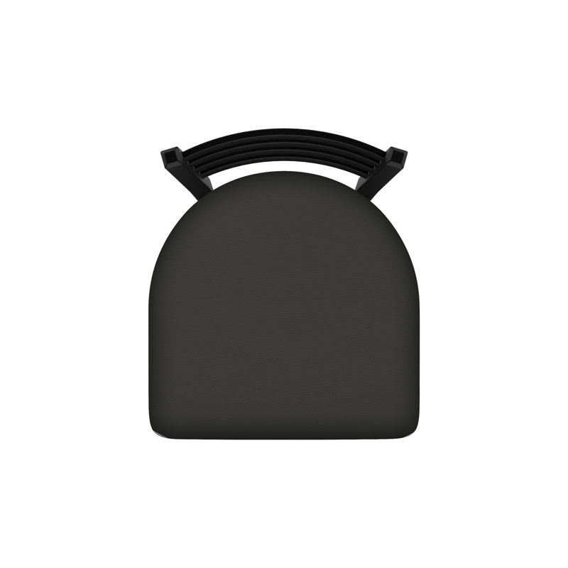 400 Jackie Chair, Black Wrinkle, Vinyl-Canter Iron