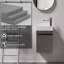Petit meuble-lavabo de 16 po avec lavabo, meuble-lavabo mural pour salle de bain moderne, meuble-lavabo de salle de bain minimaliste blanc de grande taille, pré-assemblé
