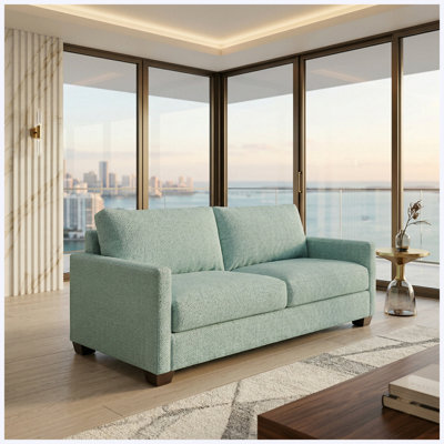 USA-Made Classic Armless Sofa, 5-Day Shipping, Custom Fabric Fabric