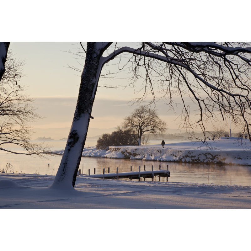 Beautiful Snow Covered Landscape by Ekely - No Frame Print on Canvas, 61cm H x 91cm W