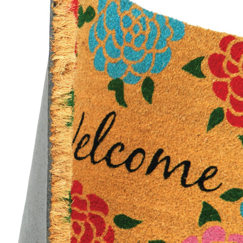 Mauch Non-Slip Floral Outdoor Doormat
