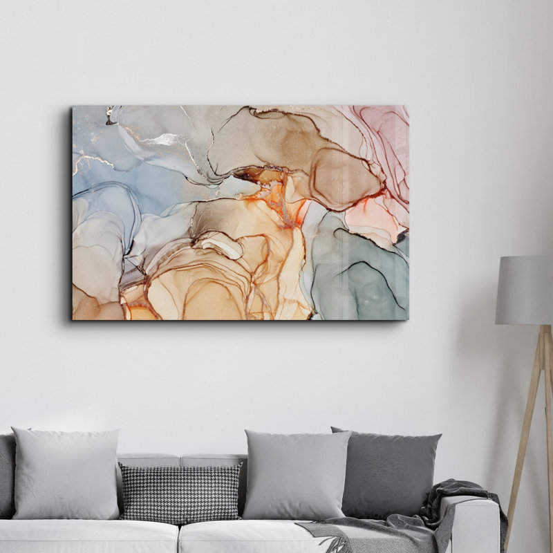 Élégante peinture murale en verre trempé de 13,8 po x 21,7 po | 100% verre trempé, épaisseur: 0,16 pouce | Imprimé UV pour des couleurs éclatantes | Parfait pour la décoration intérieure, le salon et les espaces de bureau