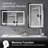 Frameless Led Bathroom Mirror,3 Colors Dimmable,anti-fog,memory Function,wall Mounted Lighted Vanity Mirror-1287647287