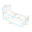 Lit plateforme simple en bois avec tête de lit-1332971060
