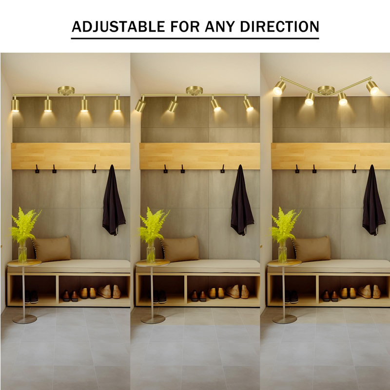 11.8" 4 -Light Track Lighting Kit,4 Way Ceiling Spot Lighting