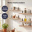 Solid Wood,Paulownia Wood, Iron Floating Shelf