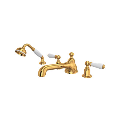 Edwardian™ Double Handle Deck Mounted Roman Tub Faucet