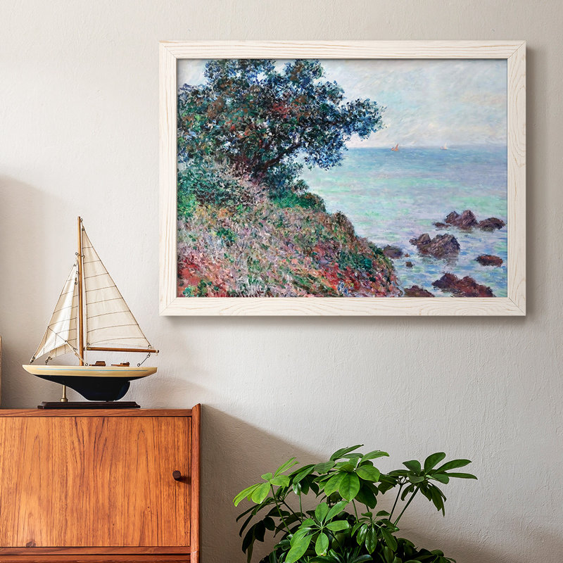 Mediteranian Coast, Gray Day, 1888 - Toile tendue avec châssis rustique, Blanc, H 18 po x l 26 po x P 1,5 po