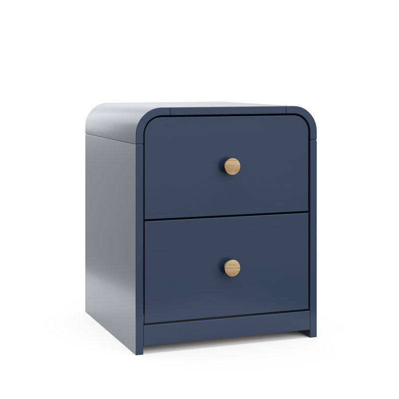Santos 2-Drawer Nightstand, Midnight Blue
