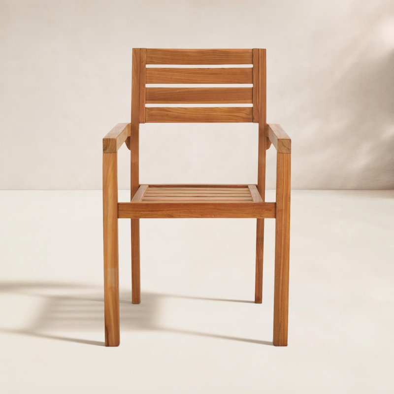 Gerrad Solid Teak Stacking Chair