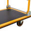 Chariot à plate-forme pliable à poussoir avec capacité de charge de 660 lb. Noir et jaune
