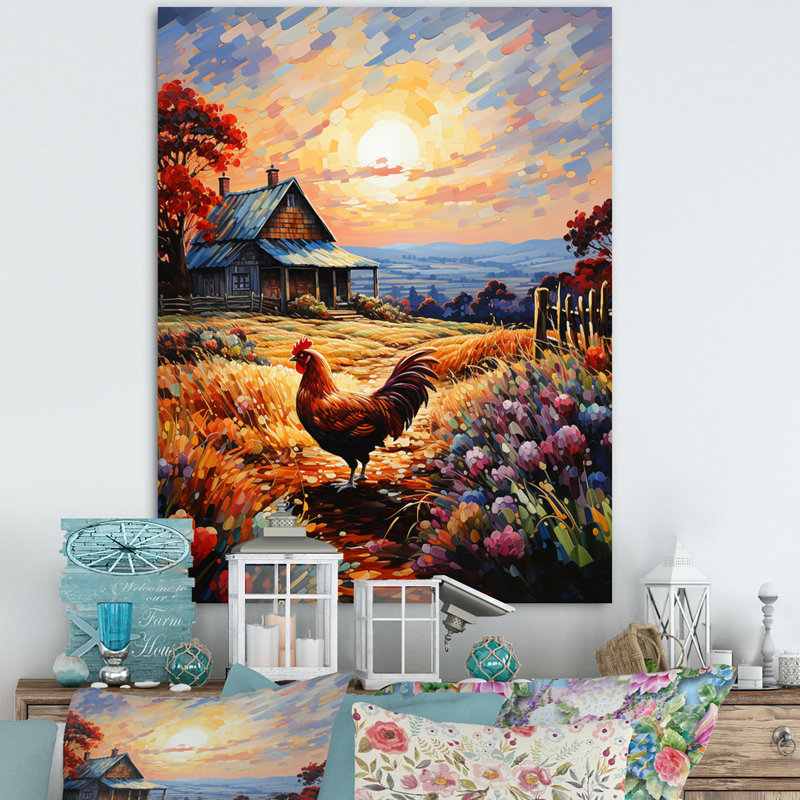 Aylamae Roaster Barnyard Serenade III sur toile, H 20 po x l 12 po x P 1 po, Toile tendue
