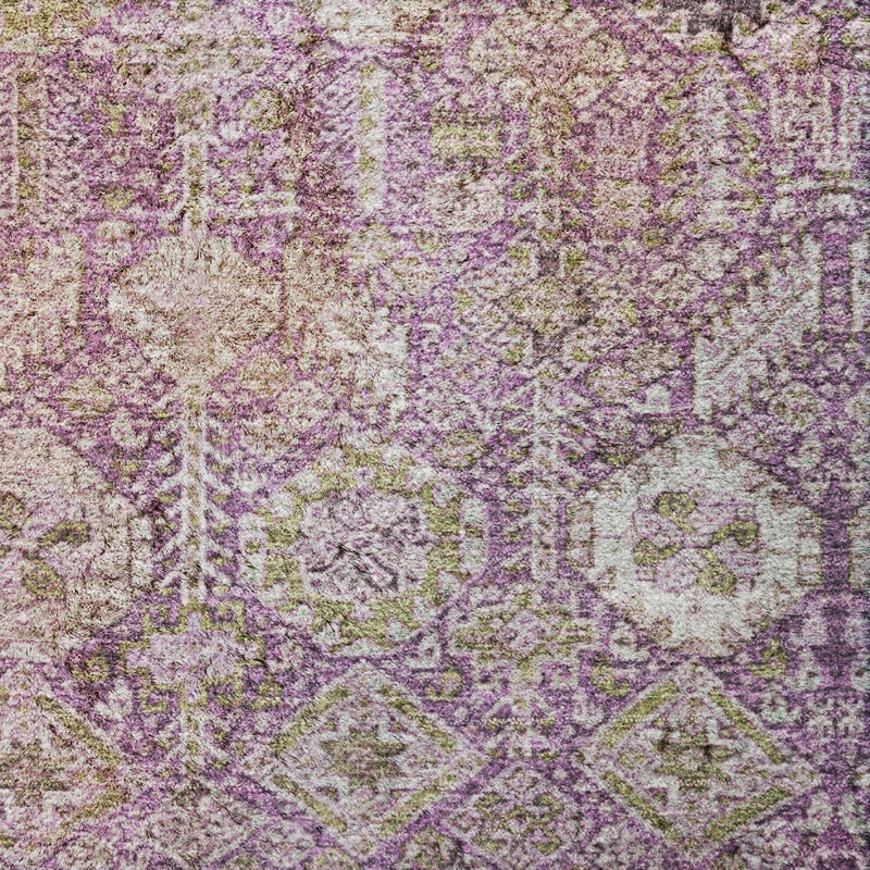 Tapis bohémien de qualité supérieure lavable à la machine Dream Shag ADS574, Lavender, 3' x 5'